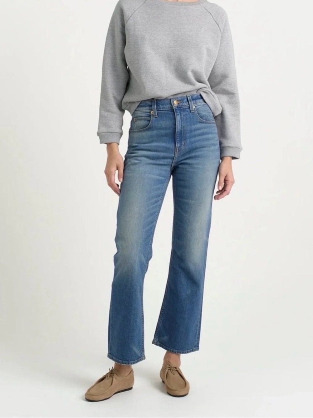 Jamie Haller Kenickie Jeans in Distressed Indigo 24 waist measures 26” - Picture 2 of 9
